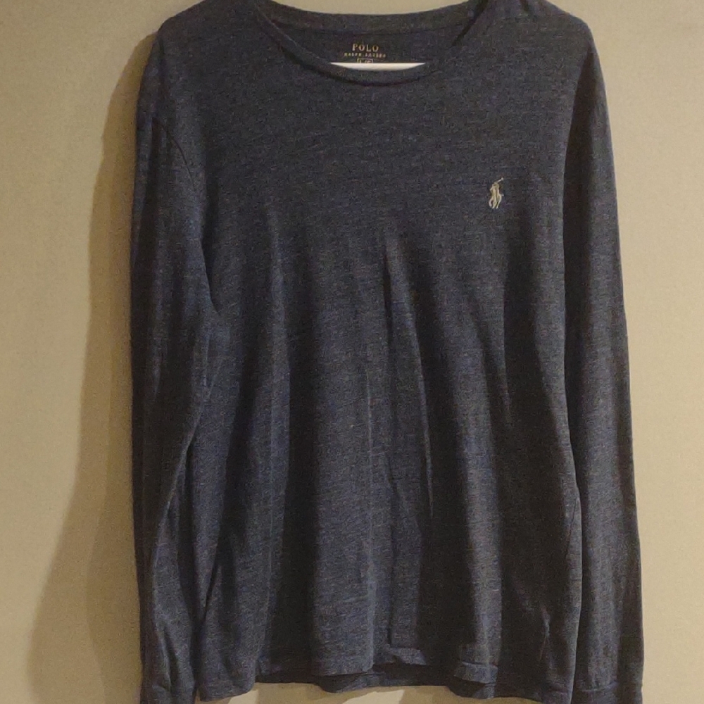Polo by Ralph Lauren Men's Large Dark Blue Long Sleeve Tee